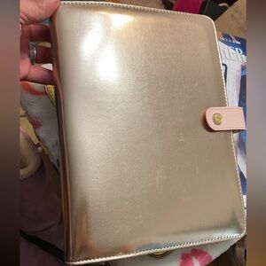 Webster's Pages Rose Gold Faux Leather Ring Planner